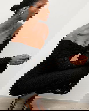 Answear.LAB rochie culoarea negru, midi, mulata