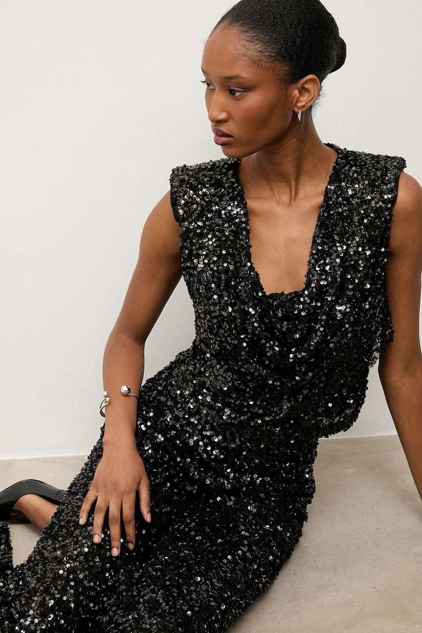 Answear.LAB bluza culoarea negru, neted