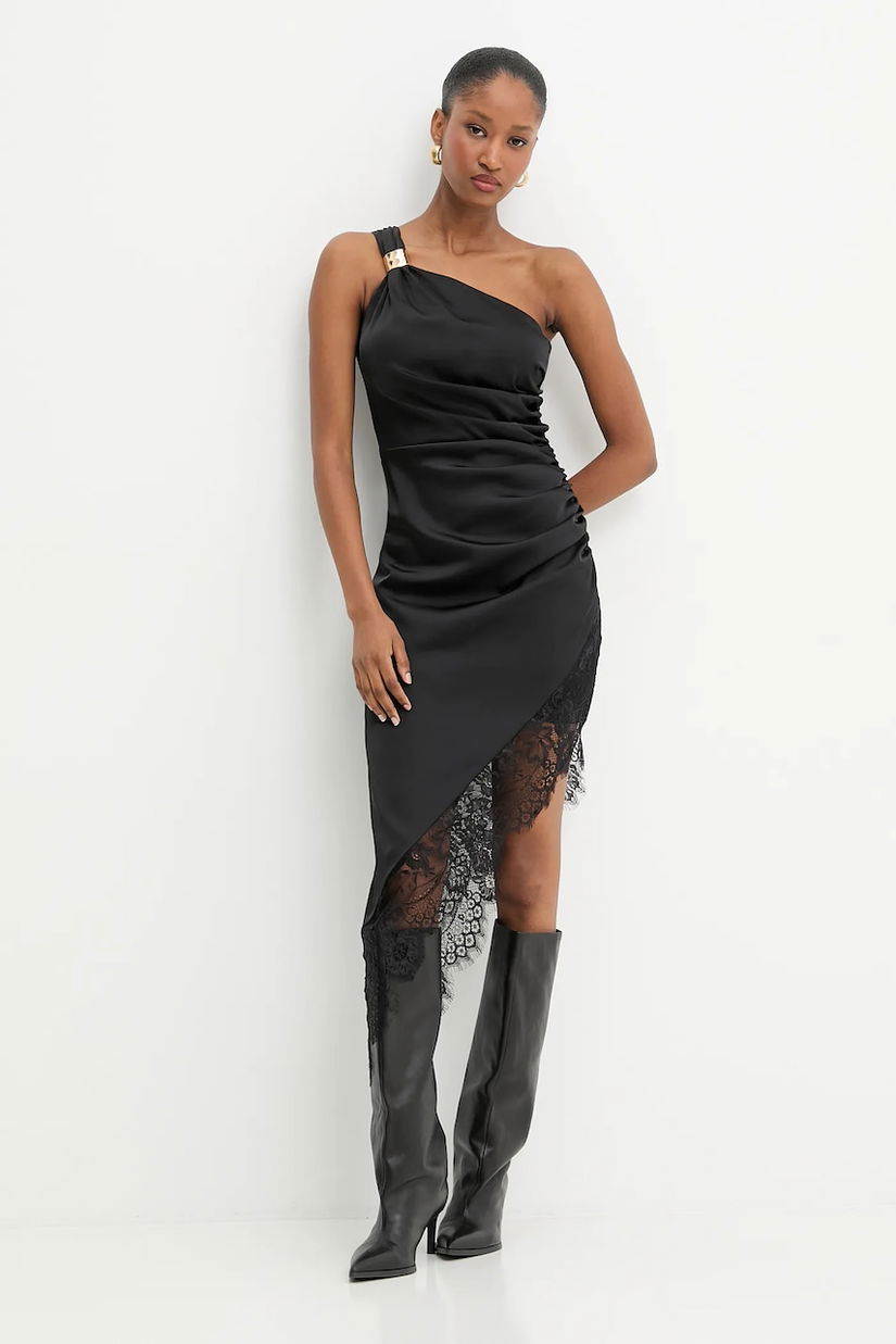 Answear.LAB rochie culoarea negru, midi, mulata