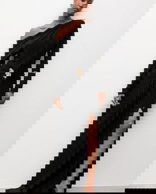 Answear.LAB rochie culoarea negru, maxi, mulata