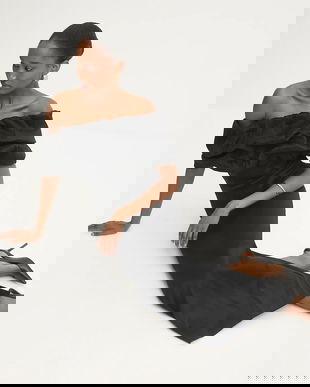 Answear.LAB rochie culoarea negru, maxi, mulata