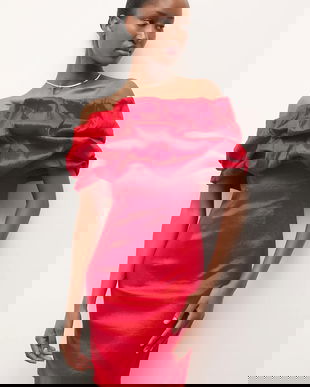 Answear.LAB rochie culoarea rosu, mini, mulata