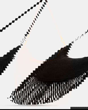 Answear.LAB geanta de mana din piele intoarsa culoarea maro