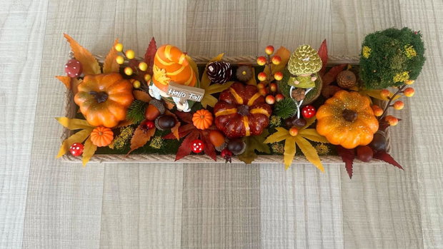 Decor de toamnă Hello Fall aranjament handmade