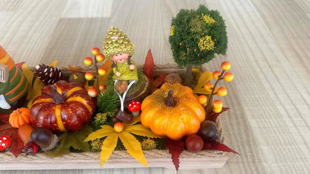 Decor de toamnă Hello Fall aranjament handmade