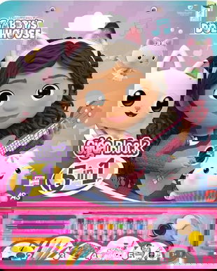 Set pentru desen. Giga block. Gabby&#039;s Dollhouse 5 in 1