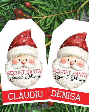 Etichete Secret Santa pentru școală