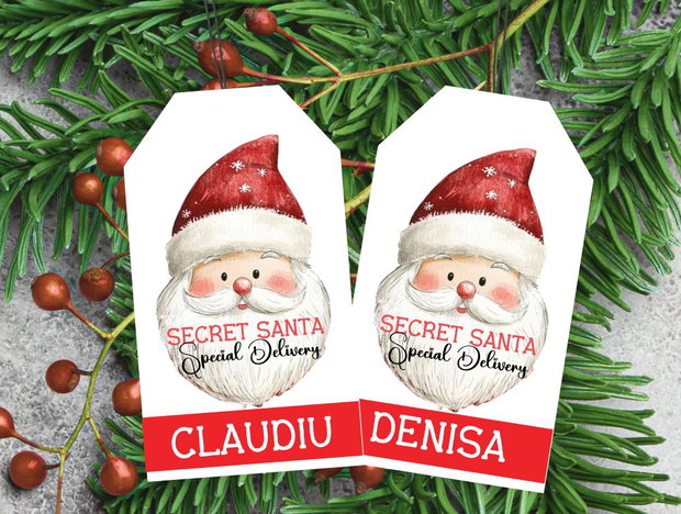 Etichete Secret Santa pentru școală