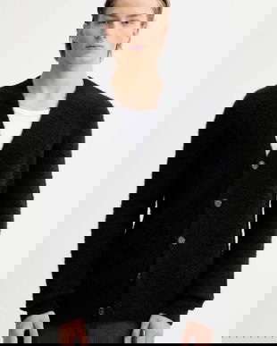 A.P.C. cardigan din amestec de lână Cardigan Davis culoarea negru, WPABE.M22330