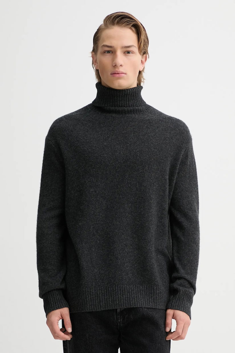 A.P.C. pulover de lână Pull Mahe culoarea gri, cu guler, WYAAD.H23443