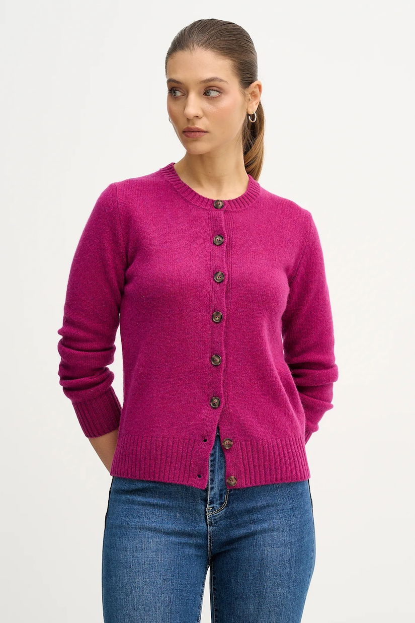 United Colors of Benetton cardigan din lână culoarea bej, 103ME500L