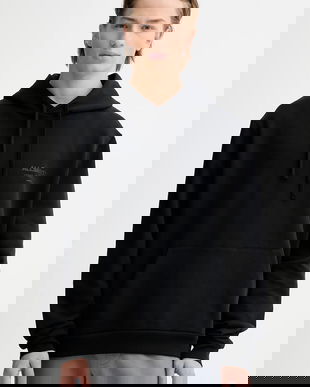 AllSaints hanorac de bumbac UNDERGROUND culoarea verde, cu glugă, cu imprimeu, M034NB