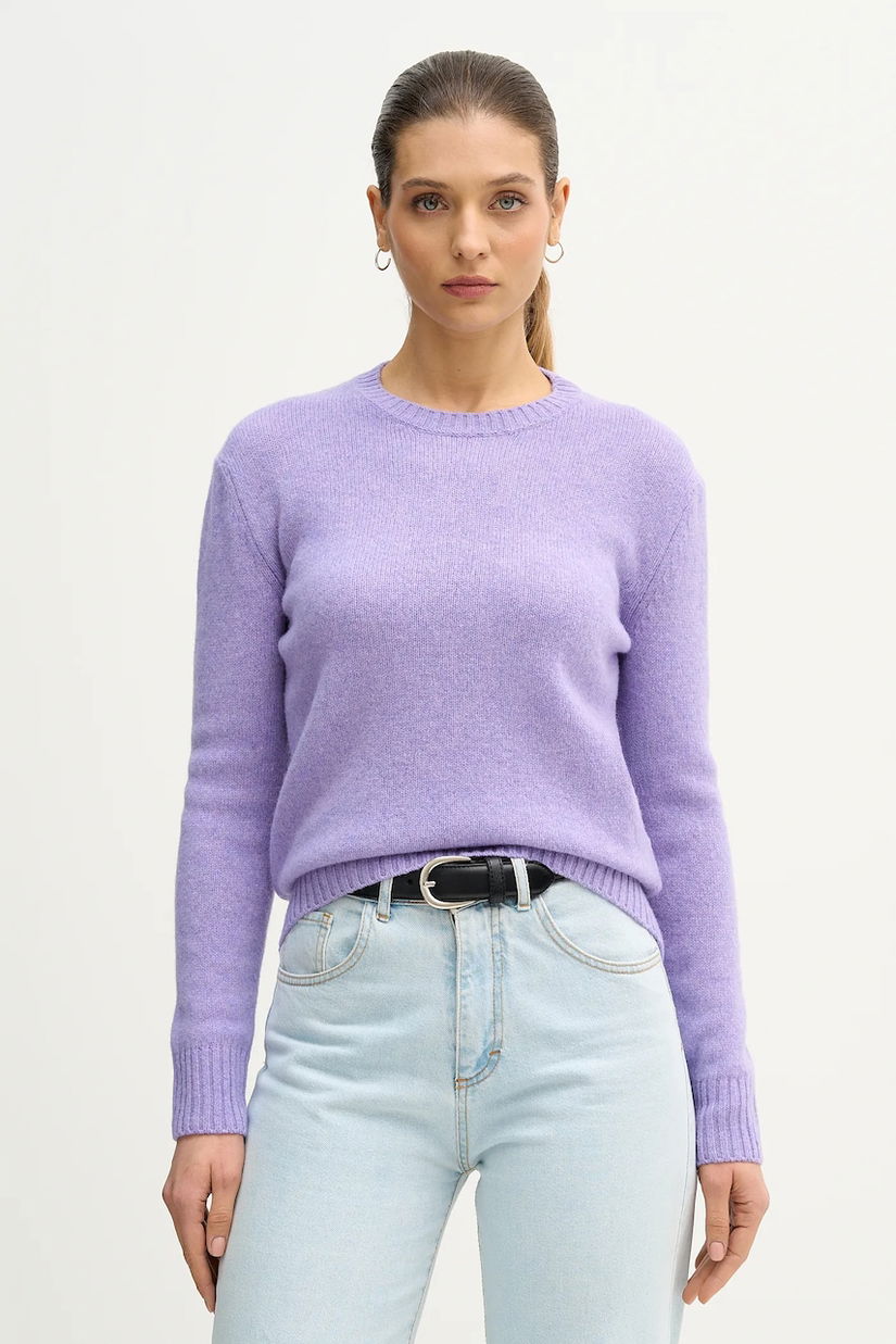 United Colors of Benetton pulover de lana culoarea gri, light