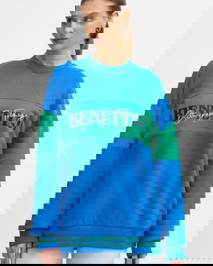 United Colors of Benetton hanorac de bumbac x Stranger Things cu imprimeu, 342ZU10BA