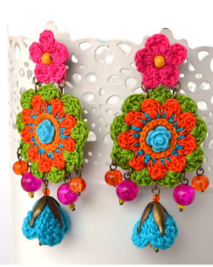 Cercei mexicani multicolori