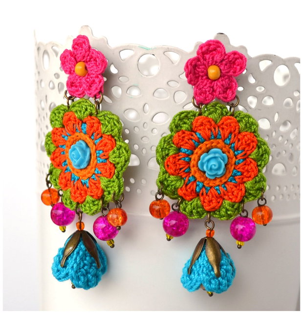 Cercei mexicani multicolori