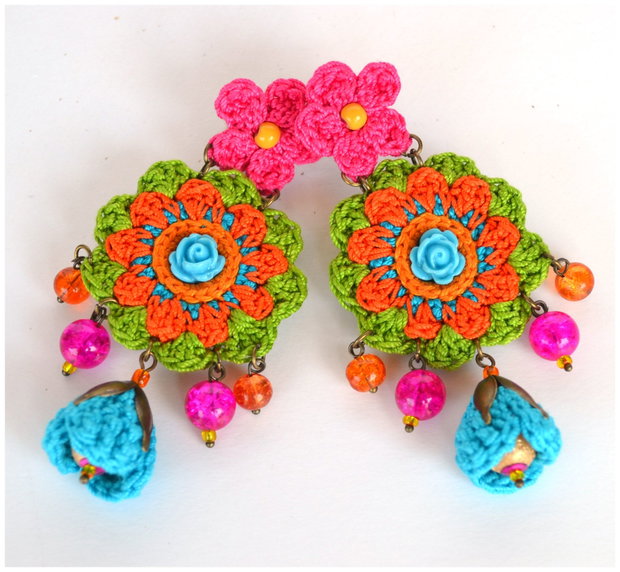 Cercei mexicani multicolori
