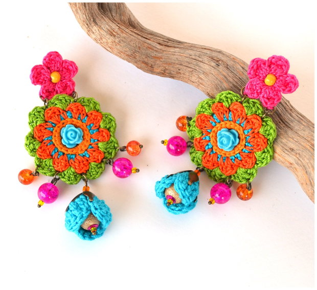 Cercei mexicani multicolori