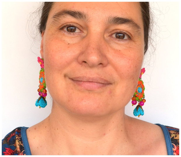Cercei mexicani multicolori