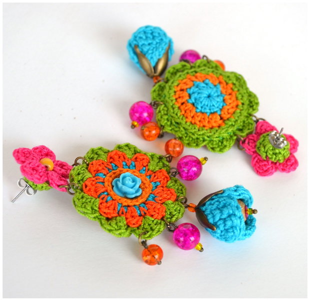 Cercei mexicani multicolori