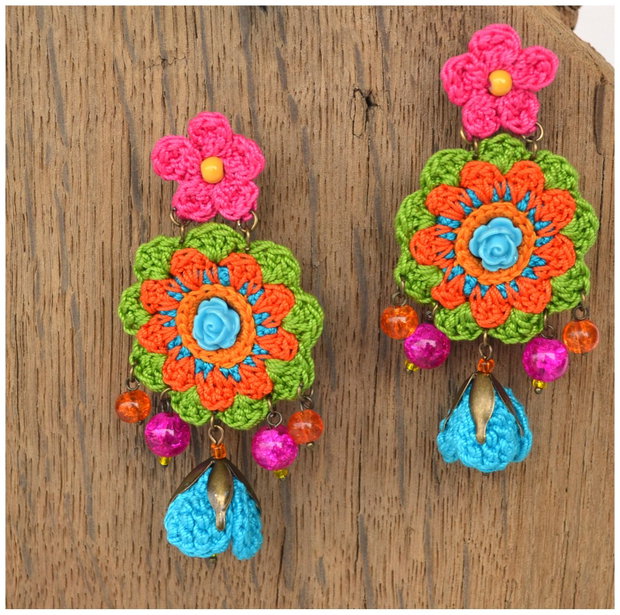Cercei mexicani multicolori