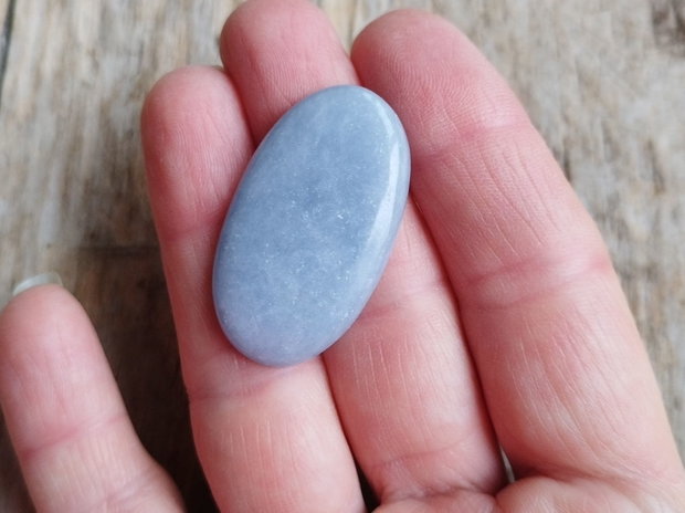 Cabochon angelite, 38x22 mm