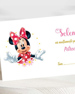 Plicuri bani botez fetițe Minnie mouse