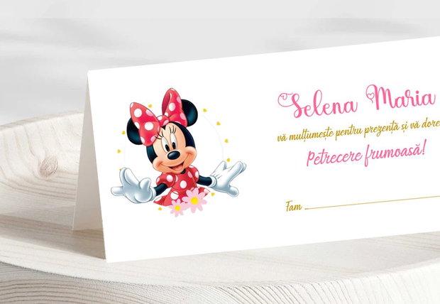 Plicuri bani botez fetițe Minnie mouse