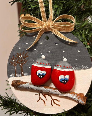 Cadou handmade indragostiti/cuplu tematica iarna
