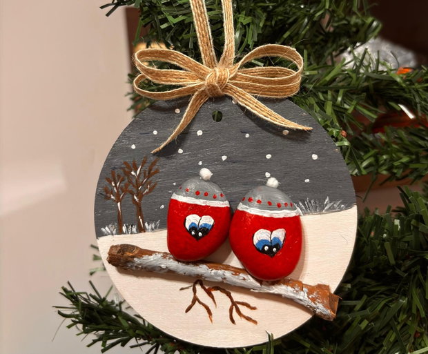 Cadou handmade indragostiti/cuplu tematica iarna