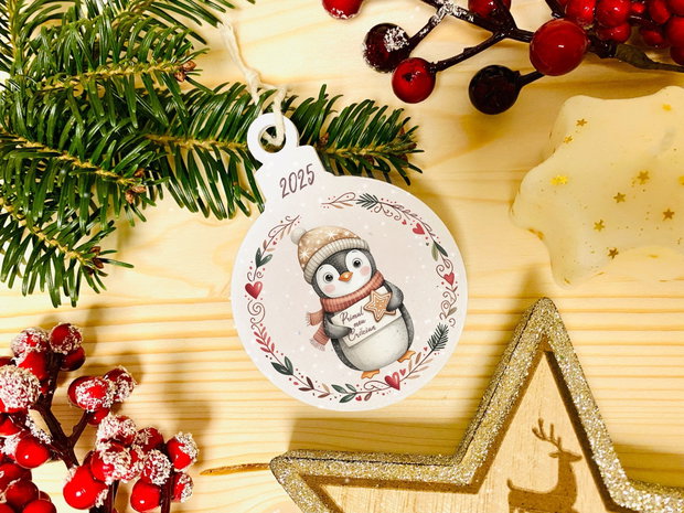 Glob Craciun Personalizat Lemn -White Christmas