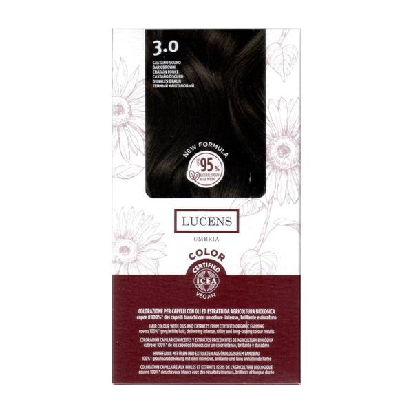 Vopsea de par fara amoniac Saten Inchis 3.0 Lucens Umbria, 50 ml
