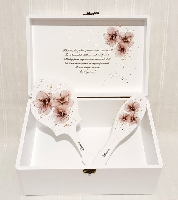 Cutie de trusou pentru mireasa cu miri romantici