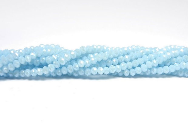 Cristale din sticla, rondelle, 2.5x2 mm, opace, lucioase, bleu-A06-A04