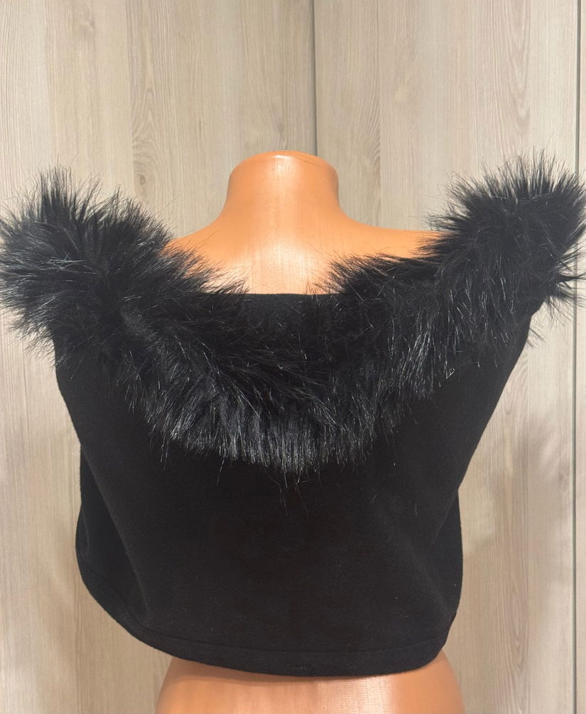 ESARFA /PELERINA SCURTA ,VINTAGE,ANII 60 ,BLEND LANA SI BLANA ARTIFICIALA