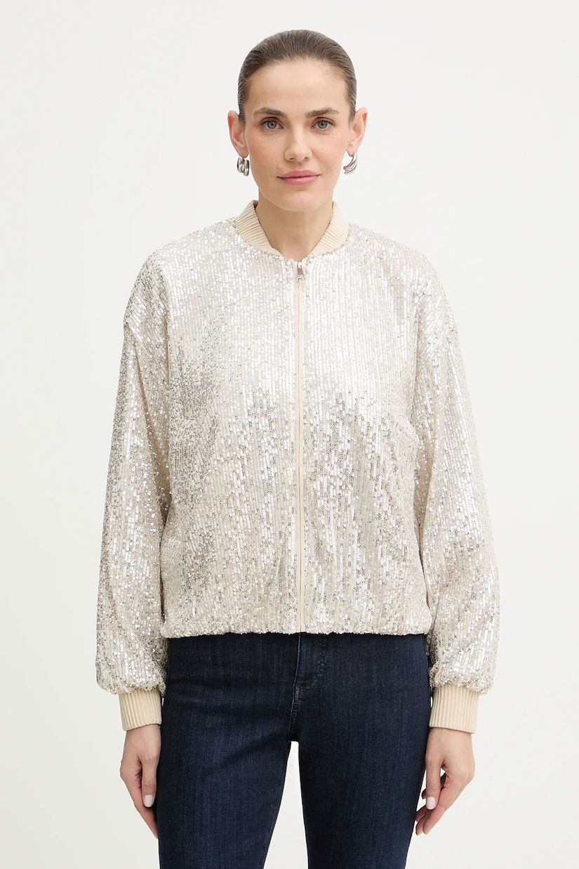 BOSS Orange sacou culoarea bej, un singur rand de nasturi, 50548336