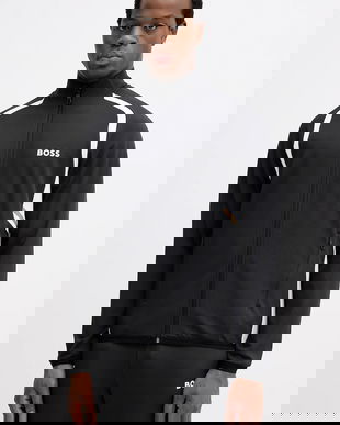 BOSS Green bluza culoarea negru, modelator, 50554402