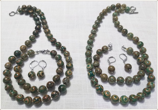 SET- AGATE DZI "3 OCHI"