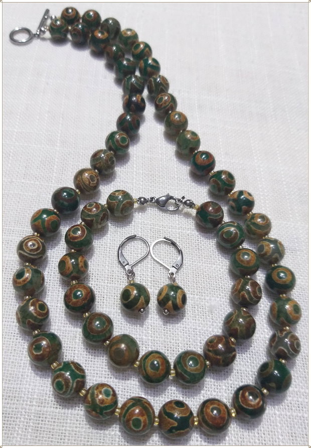 SET- AGATE DZI "3 OCHI"