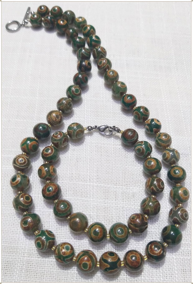 SET- AGATE DZI "3 OCHI"