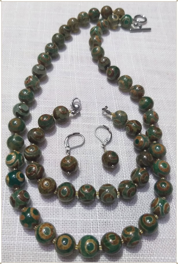SET- AGATE DZI "3 OCHI"