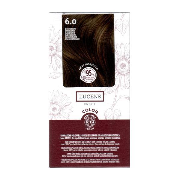 Vopsea de par fara amoniac Blond Inchis 6.0 Lucens Umbria, 50 ml