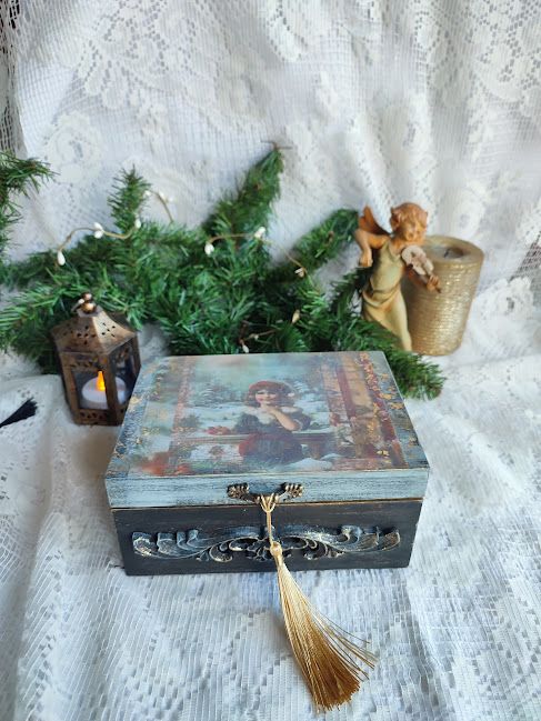 Set globuri în cutie vintage Crăciunul copilăriei