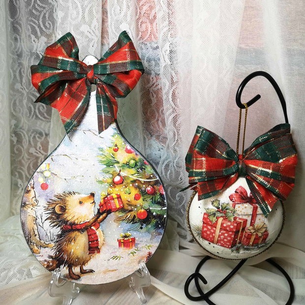 Cadou Craciun - set decoratiuni cu arici
