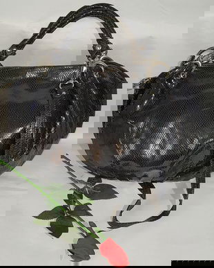 Geanta de mana din piele de sarpe