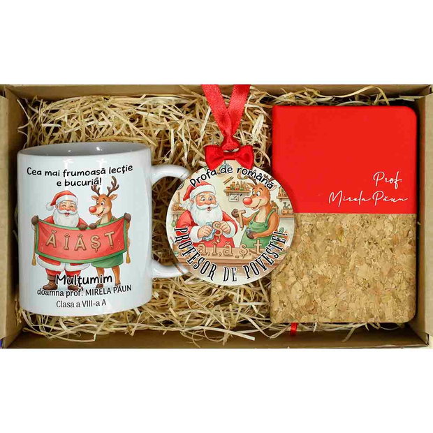 Set cadou Craciun - profesoara limba romana