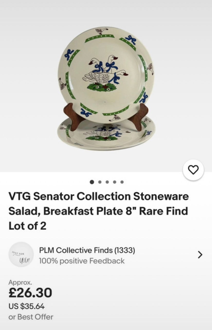 6 farfurii de colecție, Senator, rare