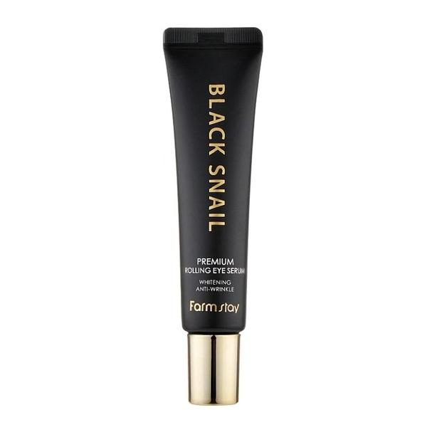 Ser Hidratant pentru Ochi cu Extract de Melc Negru - FarmStay Black Snail Premium Rolling Eye Serum, 25 ml