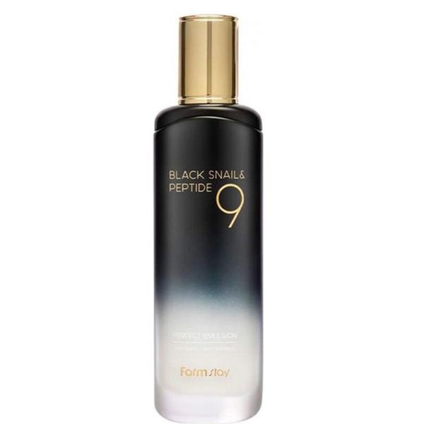 Emulsie Hidratanta pentru Fata cu Extract de Melc Negru si Peptide 9 - FarmStay Black Snail Peptide 9 Perfect Emulsion, 120 ml