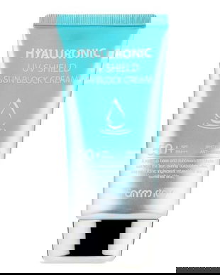 Crema Protectie Solara cu Acid Hialuronic SPF50+ - FarmStay Hyaluronic UV Shield Sun Block Cream SPF50+ PA+++, 70 g